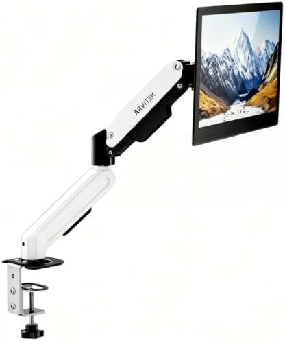 Single Monitor Mount for 13-32" Screens, 20lbs (Max), White