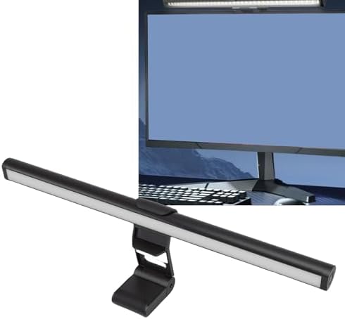 VBESTLIFE Monitor Light Bar, Eye Care Anti Glare USB Reading Mnitor Lamp, 3 Color Temperature Dimmable Desk Light for Home Office Gaming