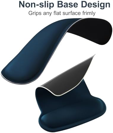 MOSISO Wrist Rest Support for Mouse Pad & Keyboard Set, Haze Blue