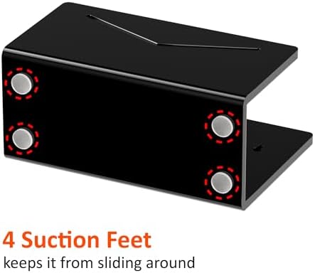 FUCDTEFC Acrylic Mail Holder, Black Acrylic File Letter Organizer, Vertical Envelope Mail Holder for Desk, Lightweight Countertop Bill Holding Sorter Letter Invoice Stand for Home Office School