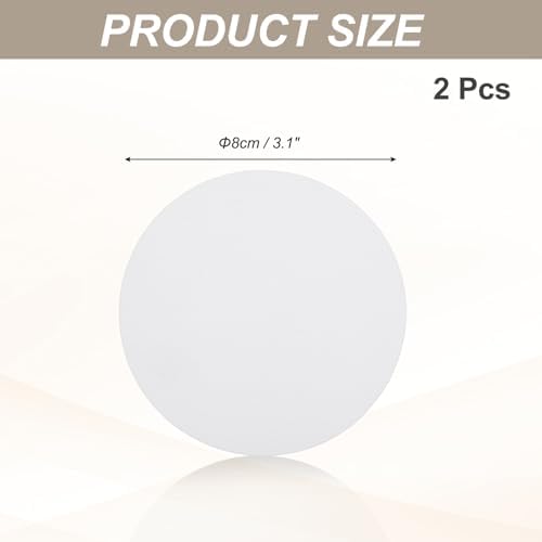 MECCANIXITY 3.1" Round Lampshade Diffuser, Anti-glare Lamp Shade Diffuser Fabric Lamp Cover for Desk Table Light Downlight Spotlight, White 2pcs
