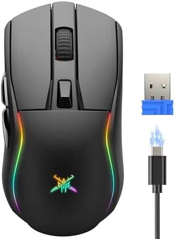 TECKNET Wireless Gaming Mouse,Tri-Mode 24000 DPI Ergonomic Gaming Mouse