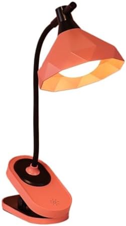 Eye Protection Rechargeable Clamp Desk Lamp 3-Level Dimmable LED Touch Control Desk Lamp(Pink)