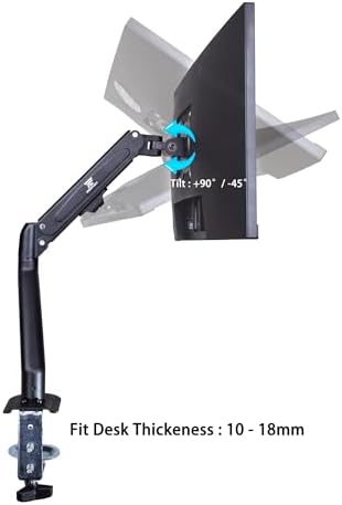 ASUS TUF Gaming 27" FHD IPS Monitor with 1ms Response Time, 180Hz Refresh Rate, Anti Glare, Flicker Free, VESA Mount (100mm), Displayport, HDMI, Black Color w/DKZ Hub & ErgoFlexy Single Mount Arm