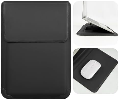 16 Inch Multifunctional Laptop Sleeve Case with Stand Soft Slim Cover for MacBook Pro/Air/ThinkPad X1/Dell XPS/Lenovo Yoga/HP Pavilion/ASUS Zenbook/LG gram/Chromebook 15" 15.3" 15.6"
