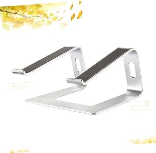 jojofuny Aluminum Laptop Cooling Stand Ventilated Riser for Home Office Use Lightweight Portable Design with Non-Slip Pads Compatible with Laptops
