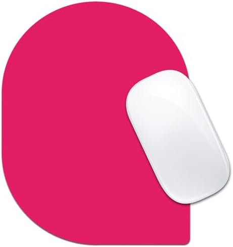 Contoured Oval Mouse Pad 6x8in Non-Slip for Laptop,Rose Red