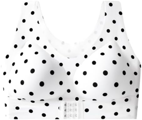 Posture Support Bras for Older Women Front Closure Crossback Wireless Bra Seamless Full Coverage Push Up Bralettes