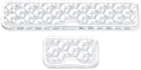 eulps Ergonomic Gel Keyboard Wrist Rest Set, Soft Gel Palm Rest for Keyboard and Mouse, Clear Wrist Support Pad for Typing and Gaming Pain Relief, Non-Slip Base for Computer Laptop (Rectangular)