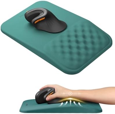 ProtoArc MP50 Ergonomic Mouse Pad with Wrist Support, Lycra Surface, Green