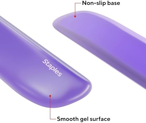 Staples TECH Gel Keyboard Wrist Rest, Non-Slip, Purple Crystal
