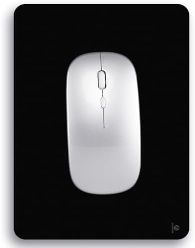 Audimi Small Mouse Pad 6 x 8 Inch, Mini Mouse Pad Thick for Laptop Wireless Mouse Home Office Travel, Portable & Washable (Black)