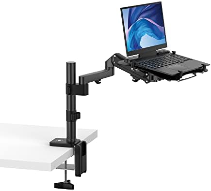 CTA Digital Laptop Desk Mount – Articulating Desk Mount Clamp for Laptops with Built-in Cooling Fan (LT-DMCGCF)