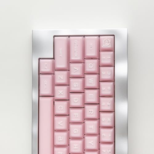 ULTRAEQUIP Keycap Set Pink Jade, 160 Keys RSA Profile PBT Keycaps Double Shot Translucent Custom Set with Split 7U Spacebar for Alice ISO ANSI 60, 75, 80, 95, 100% Mechanical Keyboard