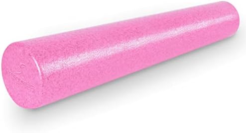 ProsourceFit High Density Foam Rollers 36 - inches long,Firm Full Body Athletic Massage Tool for Back Stretching, Yoga, Pilates, Post Workout Muscle Recuperation, Pink