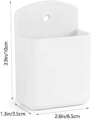 2 Pcs Remote Control Holder Wall Mount, TV Controller Holder, Self Adhesive Remote Holder, Wall Pen Holder Storage Accessories for Home Office School (White)