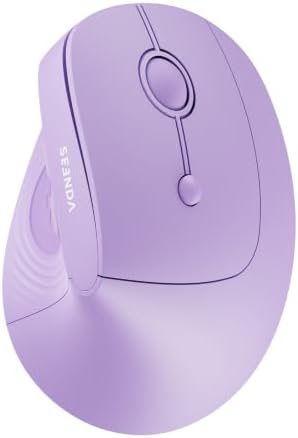 seenda Ergonomic Wireless Mouse, 52° Vertical Bluetooth Mouse, Purple