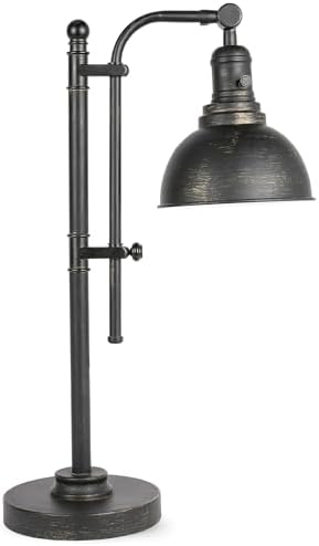 VONLUCE Rustic Desk Lamp, Adjustable Industrial Table Lamp for Home Office