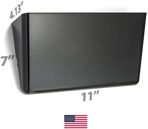 Officemate Letter-Size Wall File, Single, Black Wall-Mountable Plastic Document Organizer for Folders, Forms and Mail, 11 x 4.13 x 7-Inch