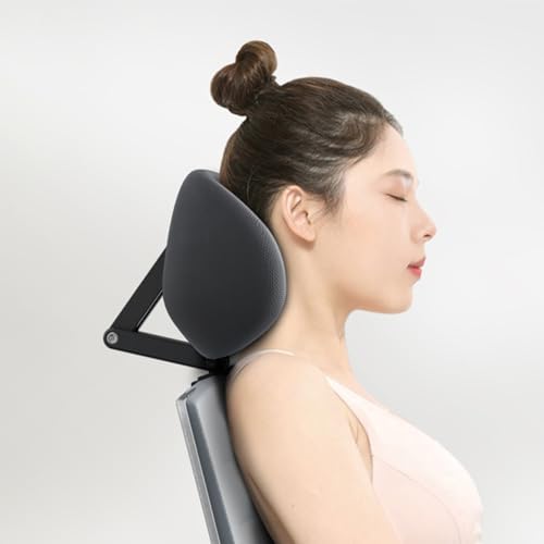 Office Chair Headrest Attachment Universal,Adjustable Height Angle Chair Headrest Attachment,Ergonomic Head Neck Pillow,Soft Headrest Cushion Attachable Headrest for Office Chair Black