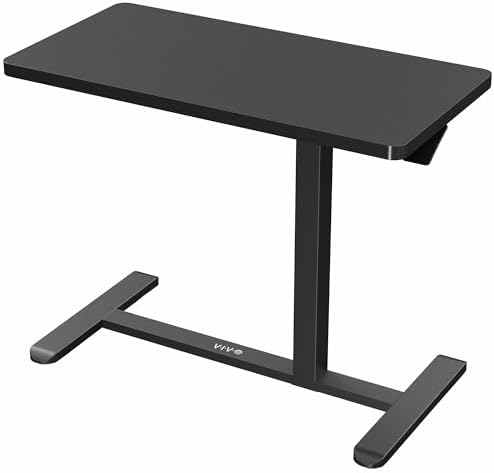 VIVO Black Mobile 32 x 16 inch Over Couch Laptop Table, CART-V02L