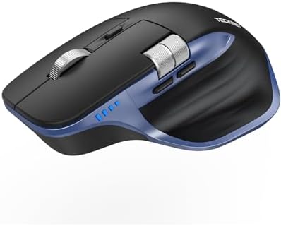 TECKNET Wireless Mouse, Side Scroll Bluetooth Rechargeable, 3-Device
