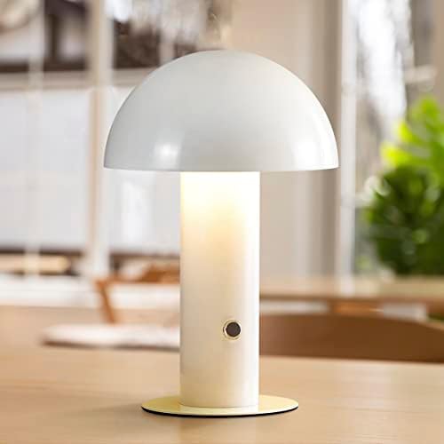 JONATHAN Y Boletus Mushroom Desk Lamp 10.75" Metal LED, White