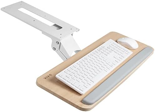 VIVO Light Wood Under Desk 25 x 10 inch Keyboard Tray, MOUNT-KB03C