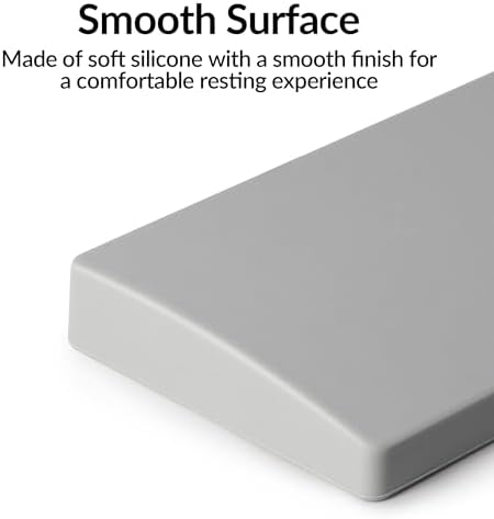 Keychron Gray Silicone Wrist & Palm Rest, 12.89" for 75% Compact Keyboard Series V1/V2/Q1/Q2 & Lemokey P1 (Pro/Max/HE) – Anti-Slip Base – Smooth & Soft Support