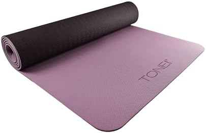 TONE Fitness 1/4" Yoga Mat, Non-Slip Exercise & Pilates Mat with Strap