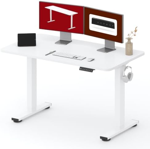 SANODESK 48''x24'' One-Piece Height Adjustable Electric Standing Desk