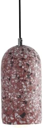 Concrete Industrial Style Light,E27 Base Single-Head Chandelier,Creative Colored Cement Little Hanging Lamp,Front Desk Ckitchen Island Decorative Lighting Fixtures/Red