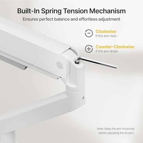 monTEK Single Monitor Arm for Max 45 Inch Ultrawide Screens, Holds 35 Lbs