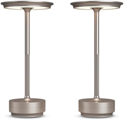 2 Pack Cordless Table Lamps Rechargeable, 5000mAh LED Table Light