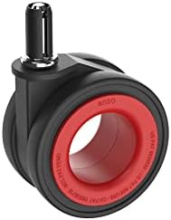 Office Chair Wheels 5-Pack Hubless 1000lb Hardwood Casters Red Okina Mu