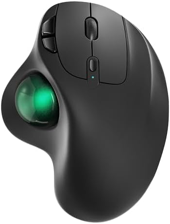 Nulea M501 Wireless Trackball Mouse Ergonomic Thumb Control, 4 DPI Levels
