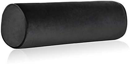 Tinbolunce Memory Foam Roll Pillow for Knee/Leg/Neck - Full Moon Bolster/Round Cylinder Pillow for Sleeping on Side or Back - Removable Cooling Cover Length 18" x 6" Diameter (Black)
