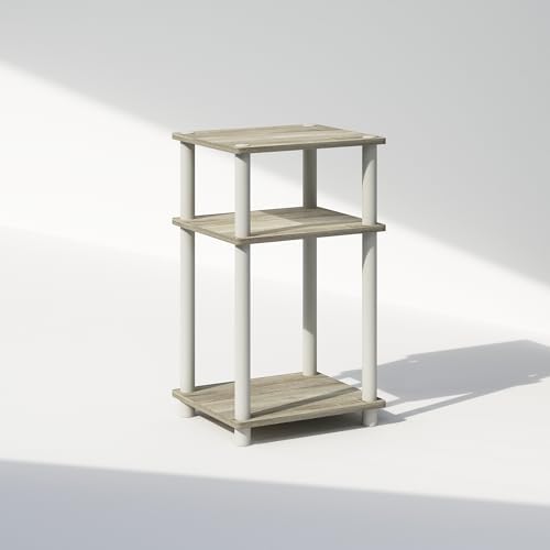 Furinno JUST Toolless 3-Tier Night Stand, Open Storage, Sonoma Oak