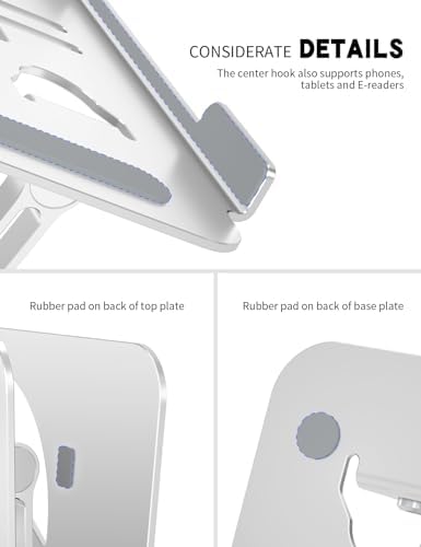 Z-Shaped Laptop Stand for Desk Fits 10"-16" Notebook, Silver