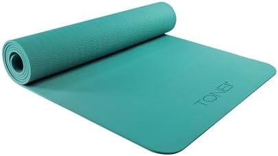 TONE Fitness 1/4" Yoga Mat, Non-Slip Exercise & Pilates Mat with Strap