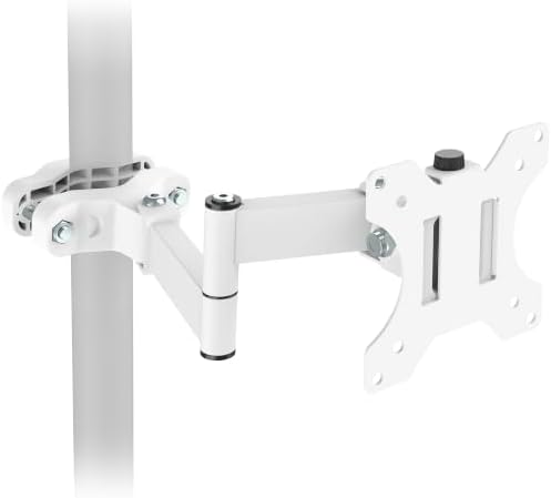 VIVO White Pole Mount Monitor Arm for 17 to 32 in Screen, MOUNT-POLE01AW