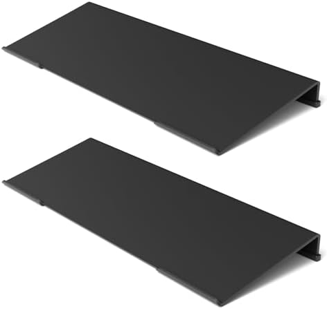 WINFFOR Comfortable Computer Keyboard Stand - 2 Pack Ergonomic Riser Acrylic Tilted Holder for Easy Typing & Working - Fits - 17'' Wide (Matte Black)