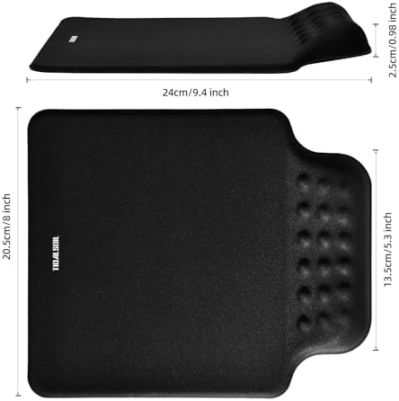 TIDALSOIL Ergonomic Mouse Pad with Memory Foam Wrist Support, Non-Slip Base