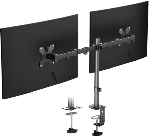 Pholiten Dual Monitor Mount for 2 Screens up to 32 Inches and 22lbs Each