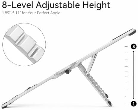 3-in-1 Portable Laptop Stand Magnetic Phone Holder Foldable Riser