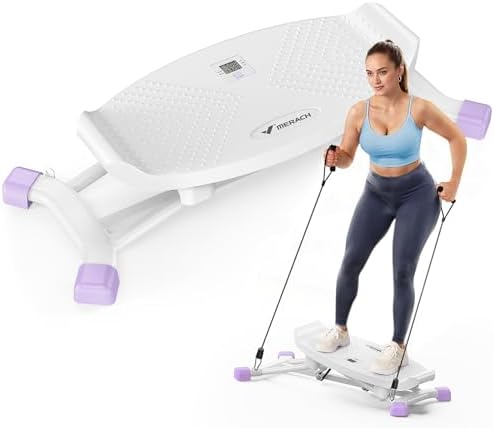 MERACH Balance Board for Adults, Rocking Stepper with Resistance Bands