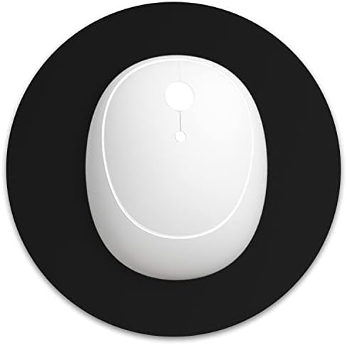 Dapesuom Small Mouse Pad, 6 x 6 Inch Thick Rubber Premium-Textured Non-Slip Portable & Washable Round Mini Mouse Mat for Women Wireless Laptops Keyboard Tray Gaming Work Computer Office Travel, Black