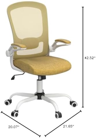 Mimoglad Ergonomic High Back Mesh Office Chair, Adjustable Lumbar Support, Thickened Seat Cushion (Modern, Jasmine)