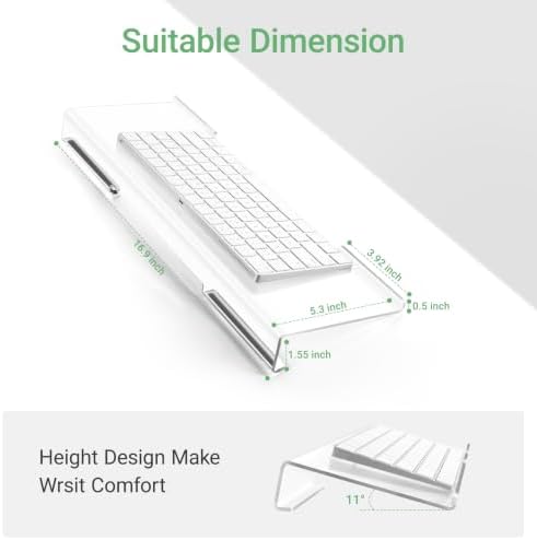 MOSISO Gel Wrist Rests for Keyboard and Mouse, Mint Green