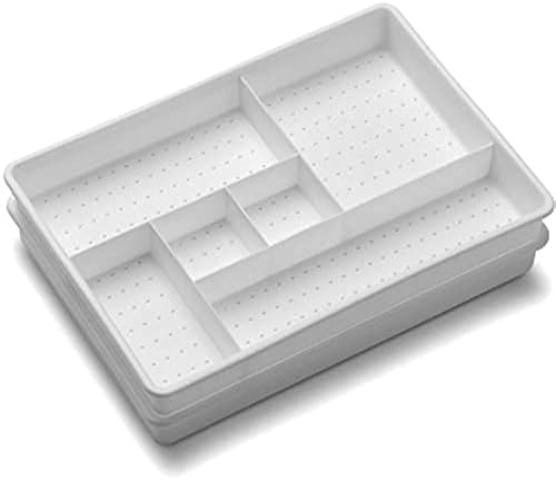 madesmart Classic 2 Piece Drawer Organizer, White
